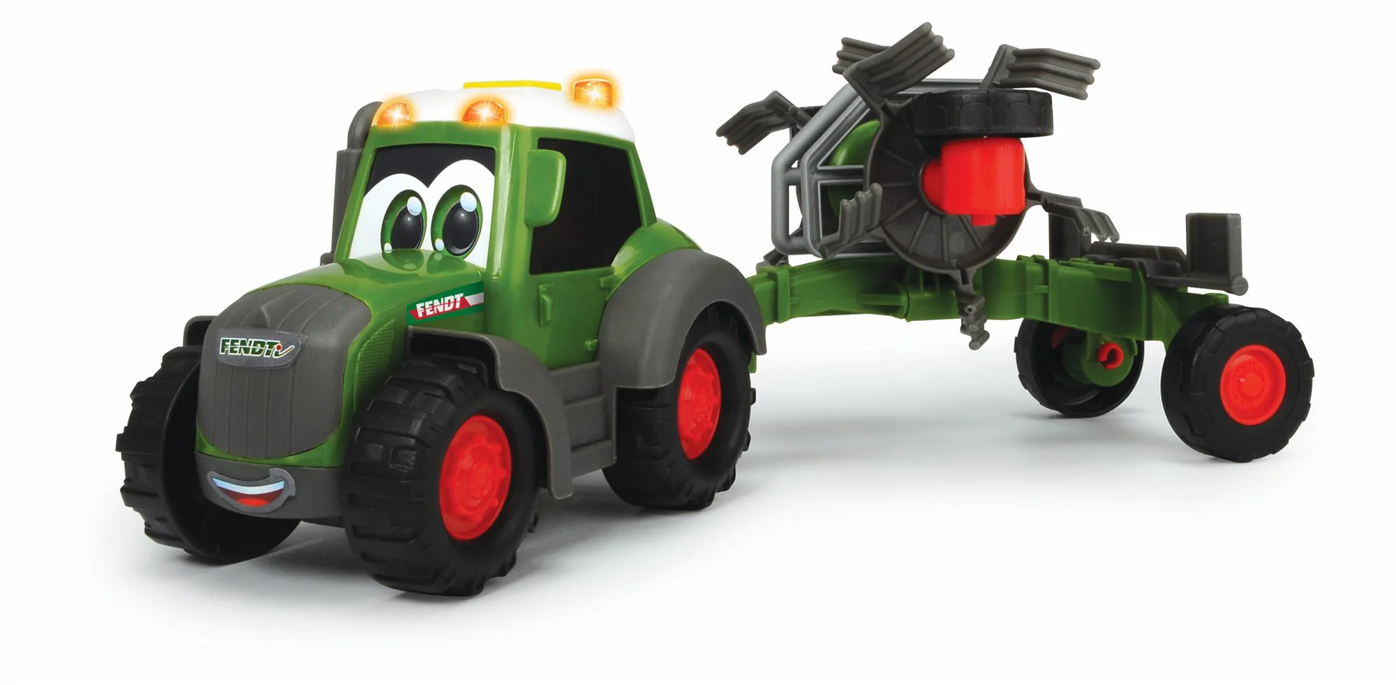 Tractor Dickie "Happy Fendt Tedder" cu sunete si lumini