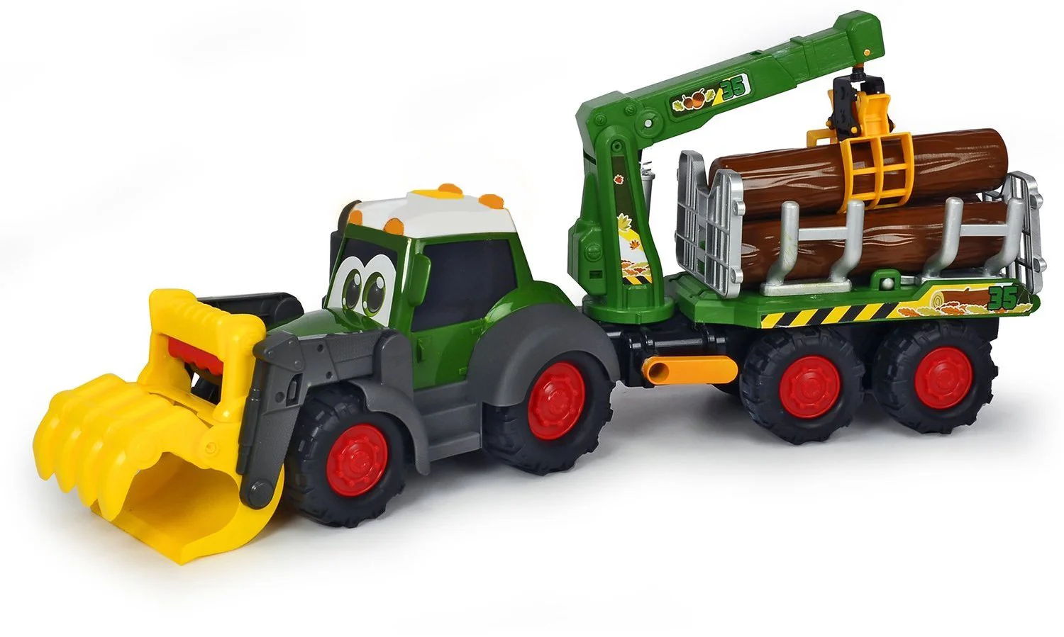 Tractor pentru lemne Dickie "Fendt fericit", 65 cm foto