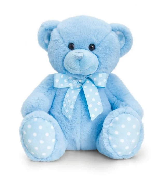 Jucarie moale Baby Spotty Bear Ursulet Albastru, 25 cm foto