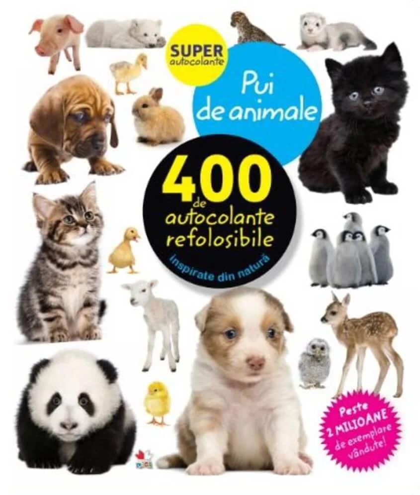 Pui de animale. 400 de autocolante refolosibile foto