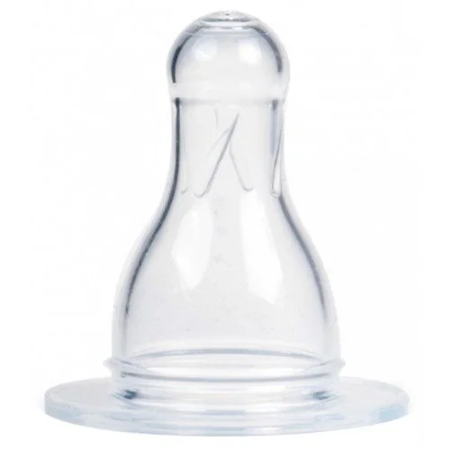Tetina rotunda Canpol din silicon, flux rapid, 2 buc.