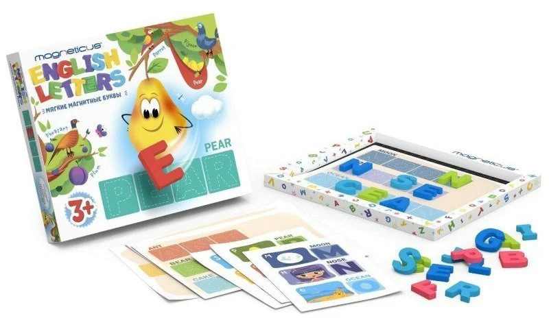 Set educational Magneticus "Alfabetul englez", 41 elemente