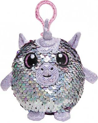 Jucarie moale cu paiete Shimmeez Visatorul Unicorn, 9 cm foto