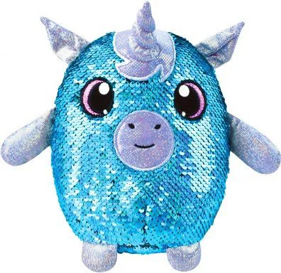 Jucarie moale cu paiete Shimmeez Romanticul Unicorn, 20 cm foto