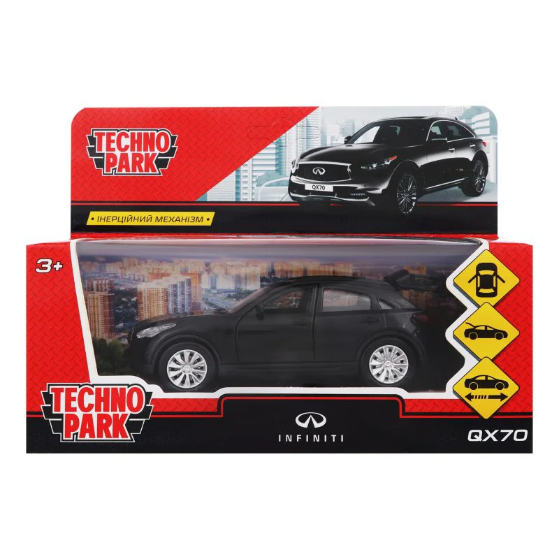 Автомодель по инерции Technopark Infiniti QX70 (черный, 1:32) foto