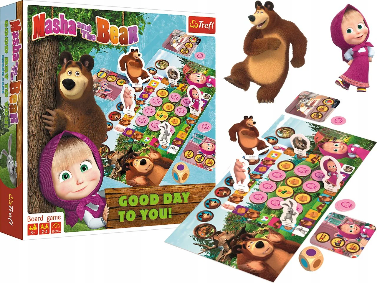 image for Настольная игра Трефл - Маша и Медведь / Здравствуйте! foto