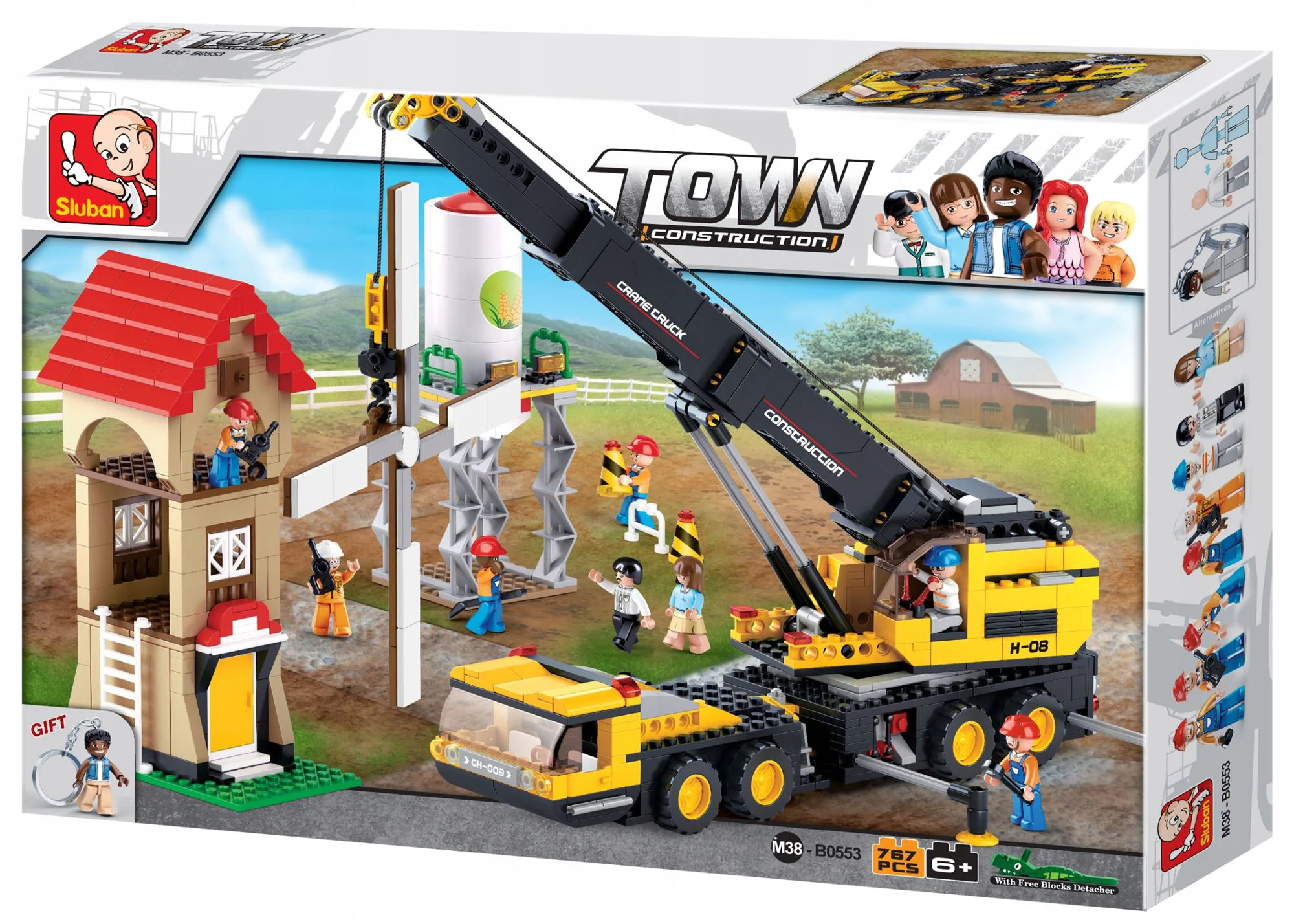 Constructor Sluban Town Camion cu macara foto