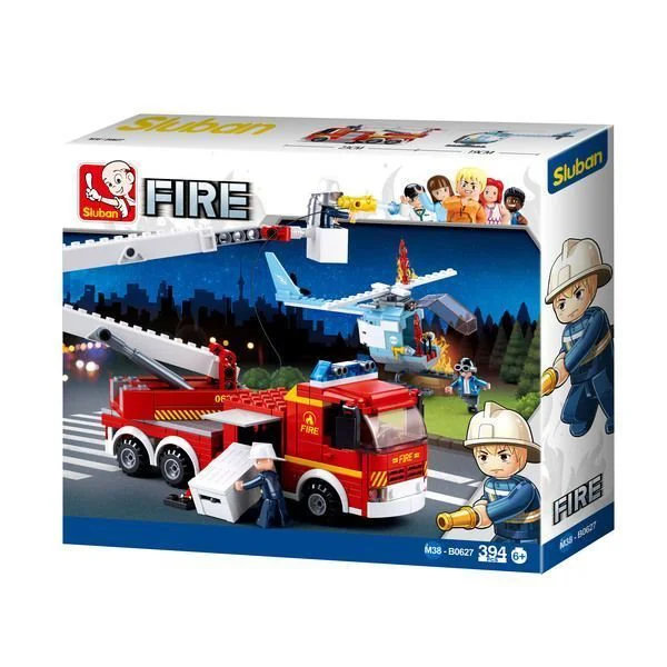Constructor Sluban FIRE - Platform Fire Truck + Fire Helicopter foto