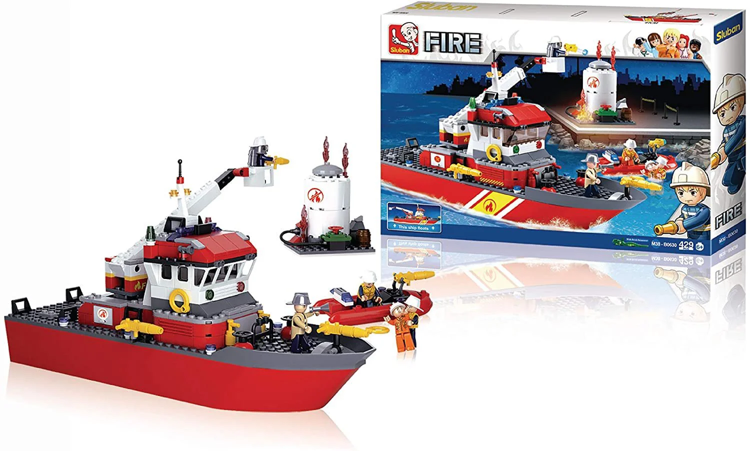 Constructor Sluban Fire - Fireboat + Oil Tank foto