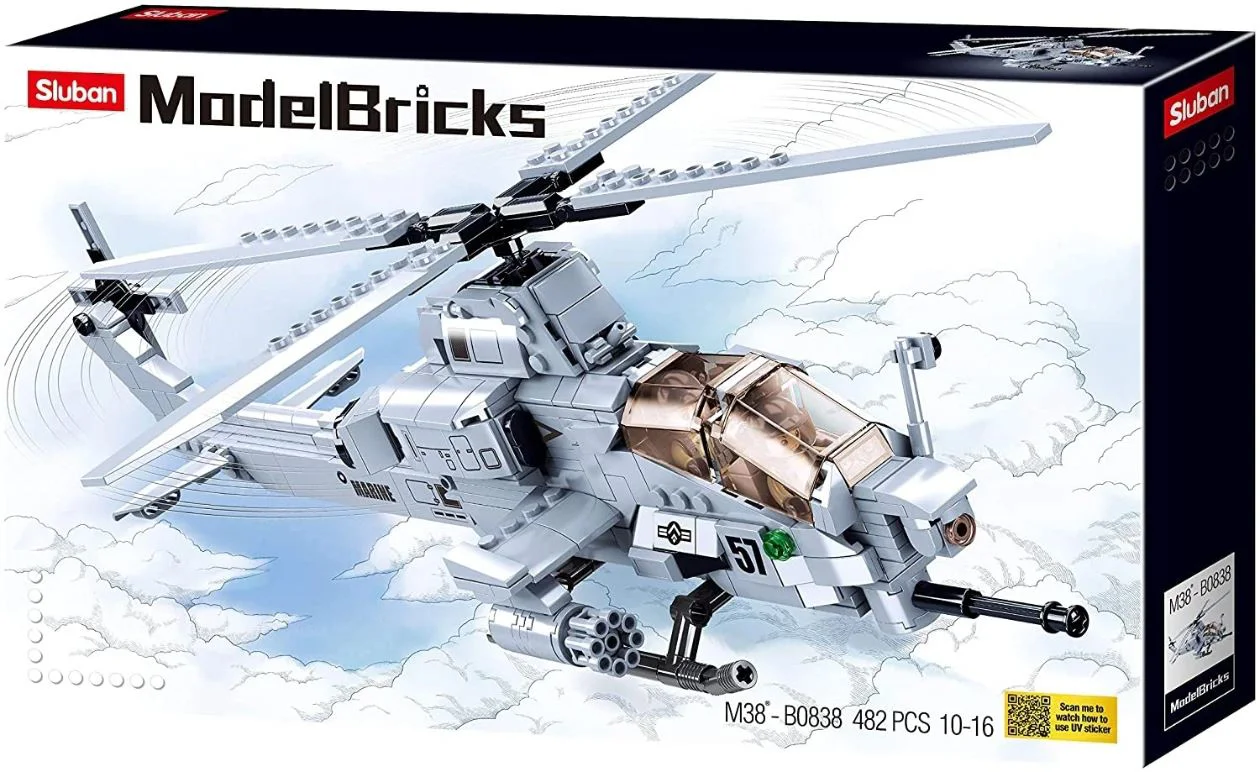 Constructor Sluban Model Bricks, Elicopter de atac foto