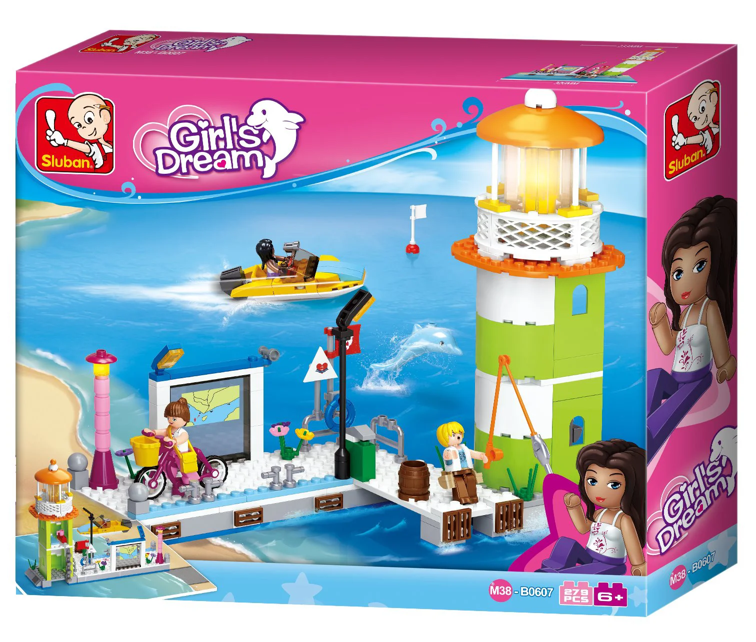 Constructor Sluban Girl's Dream, Lighthouse and Pier foto