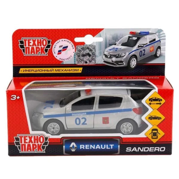 Masina cu inertie Technopark Renault Sandero Politie foto
