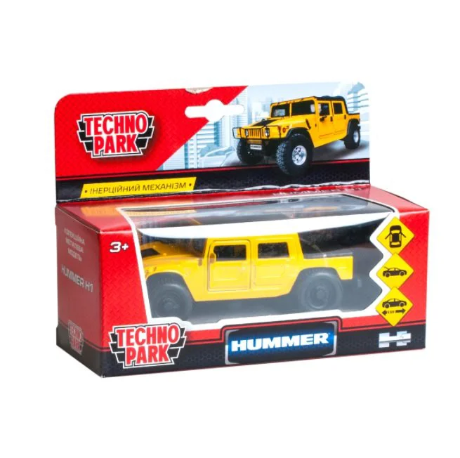 Masina cu inertie Technopark Hummer H1 (galben, 1:32) foto
