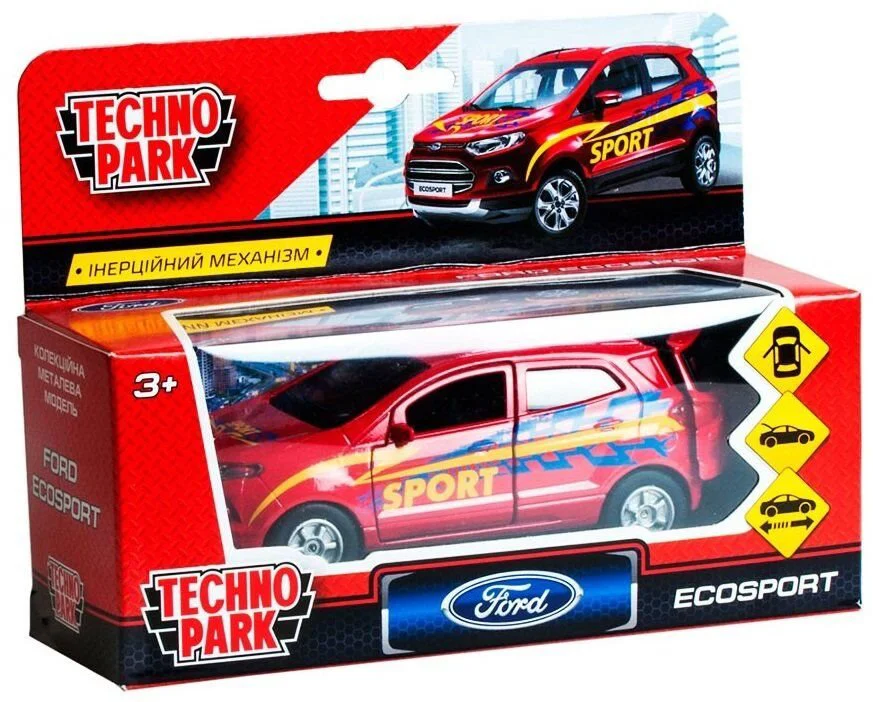 Masina cu inertie Technopark Ford EcoSport (rosie) foto