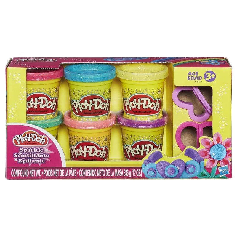 Set pentru modelare cu sclipici Hasbro Play-Doh, 6 cutii foto