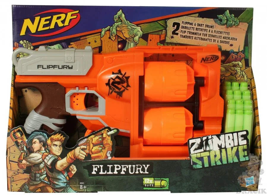 Игрушечное оружие Blaster Zombie Strike Flipfury Nerf Hasbro foto