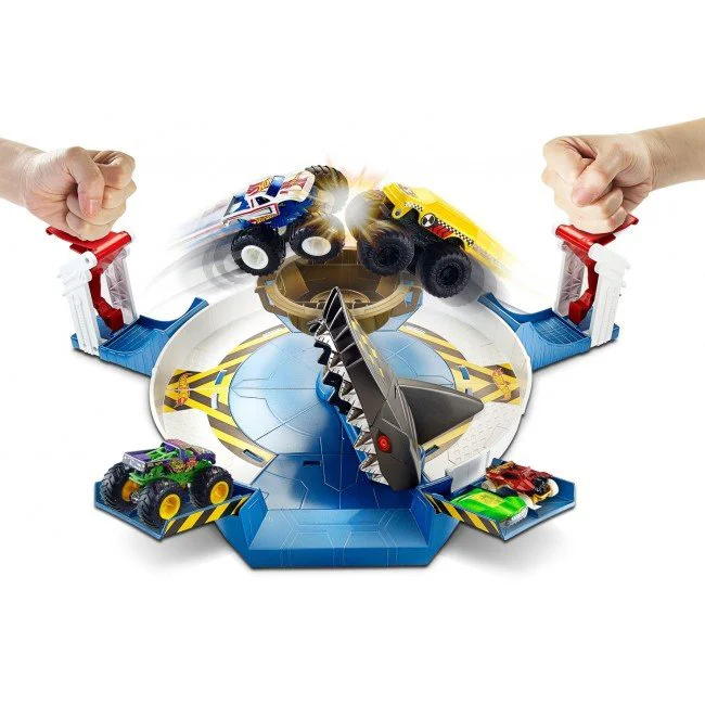 Set de joaca Hot Wheels "Monster Trucks Mecha Shark Face-off " foto
