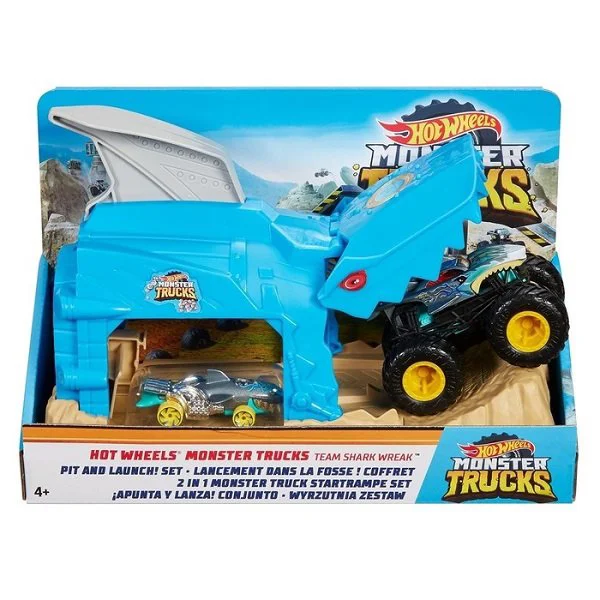 Set de joaca Hot Wheels "Monster Trucks Pit and Launch Shark Wreak" foto
