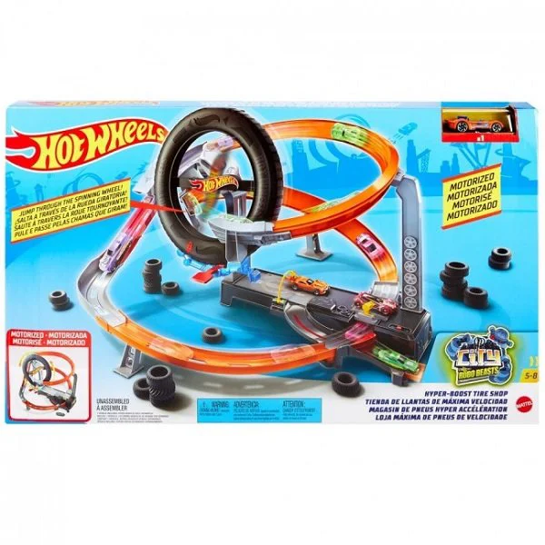 image for Set de joaca Hot Wheels "Hyper Boost Tire Shop" foto
