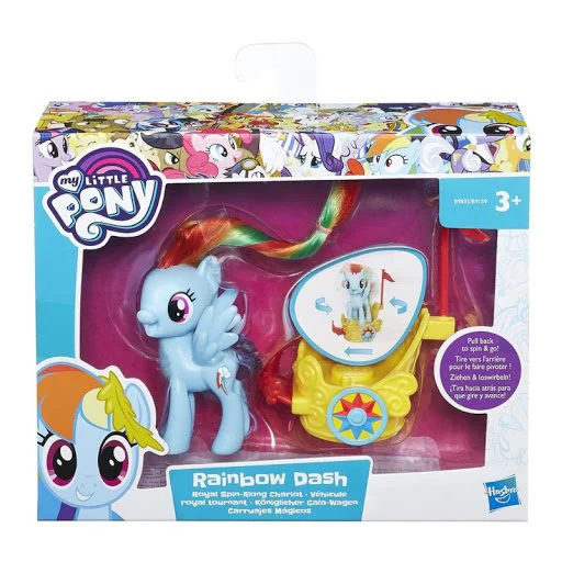 Set figurine si accesorii Pony in trasura regala My Little Pony Hasbro, 8 cm, sortiment foto