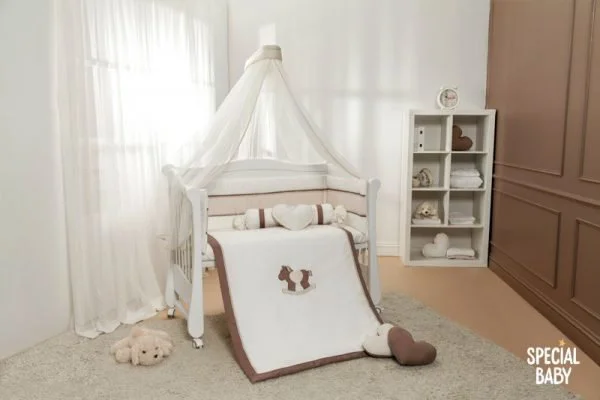 Бортики для кроватки Specialbaby Gigi бежевый, 245*40 cm + 120*40 cm (Кроватка 120 * 60 см)