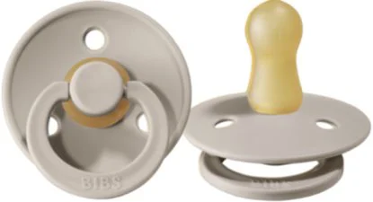 Suzeta rotunda BIBS Sand din latex (0-6 luni) foto
