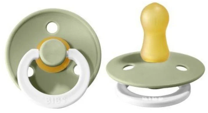 Suzeta rotunda BIBS Sage Night din latex (0-6 luni) foto