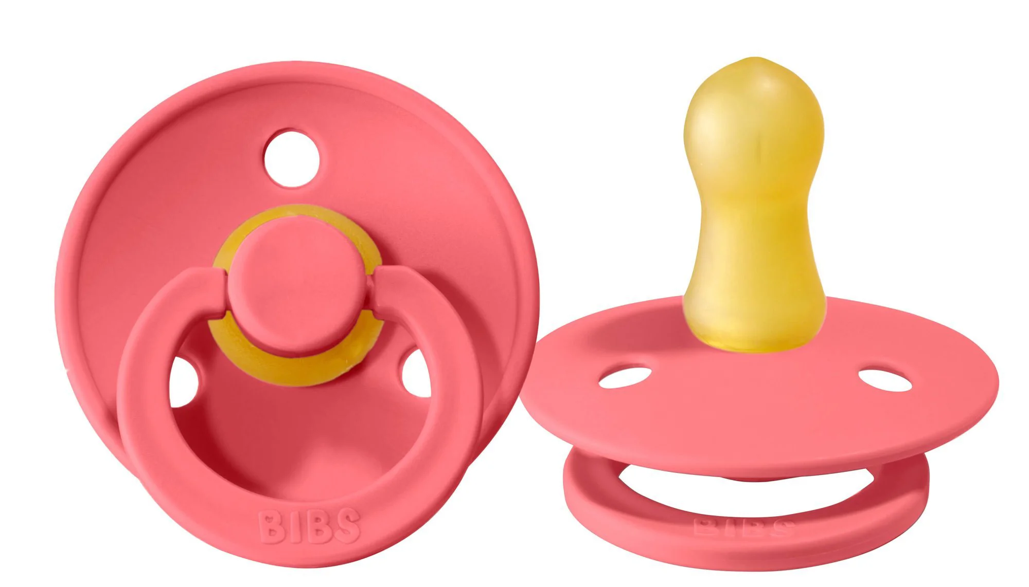 Suzeta rotunda BIBS Coral din latex (0-6 luni) foto