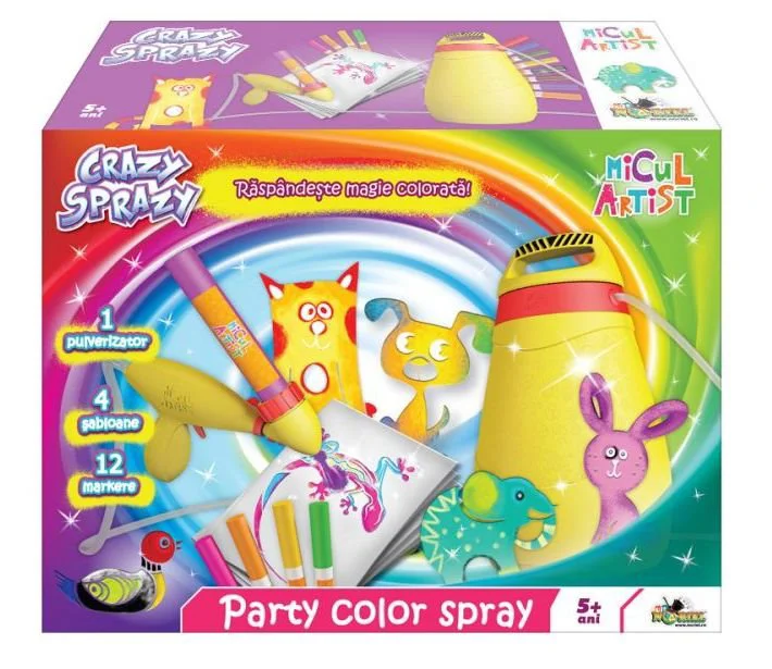 Set de creatie Noriel Crazy Sprazy "Petrecere cu spray de culoare"