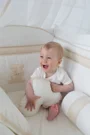 Set lenjerie de patut Specialbaby Anie ivory din 3 piese (Pentru patut de 120*60 cm) foto