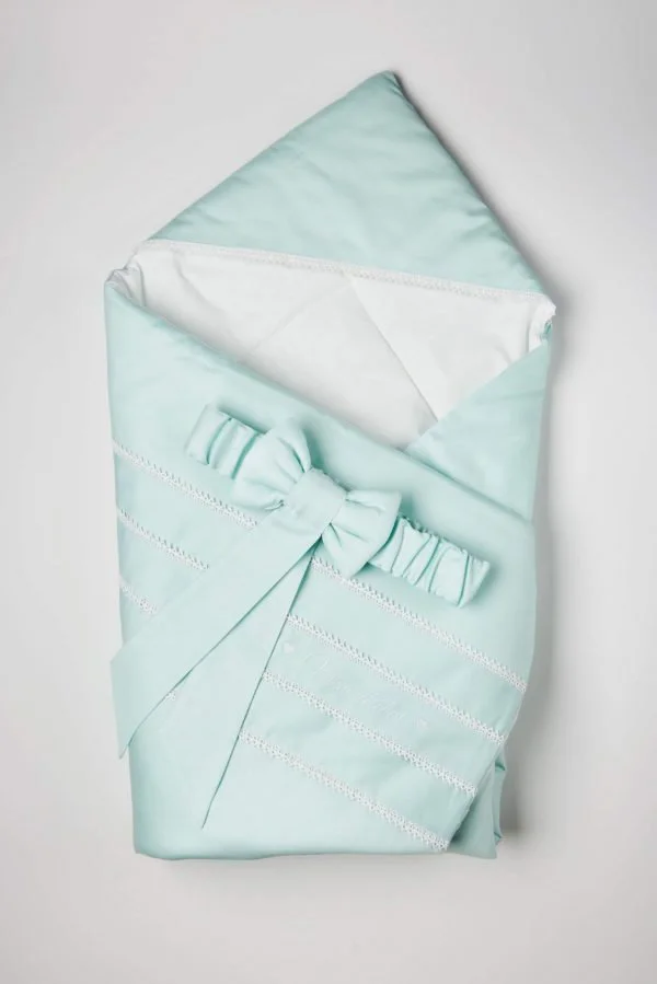 Plic cu fundita Specialbaby Menta, 90x90 cm