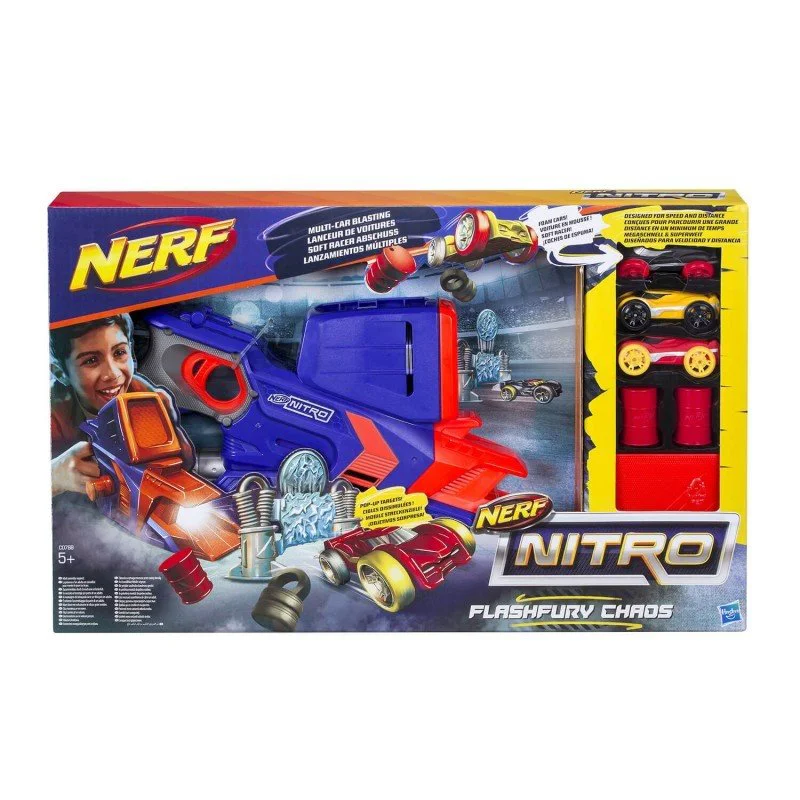 Set de joaca Blaster rapid Nitro Flashfury Chaos Nerf Hasbro foto