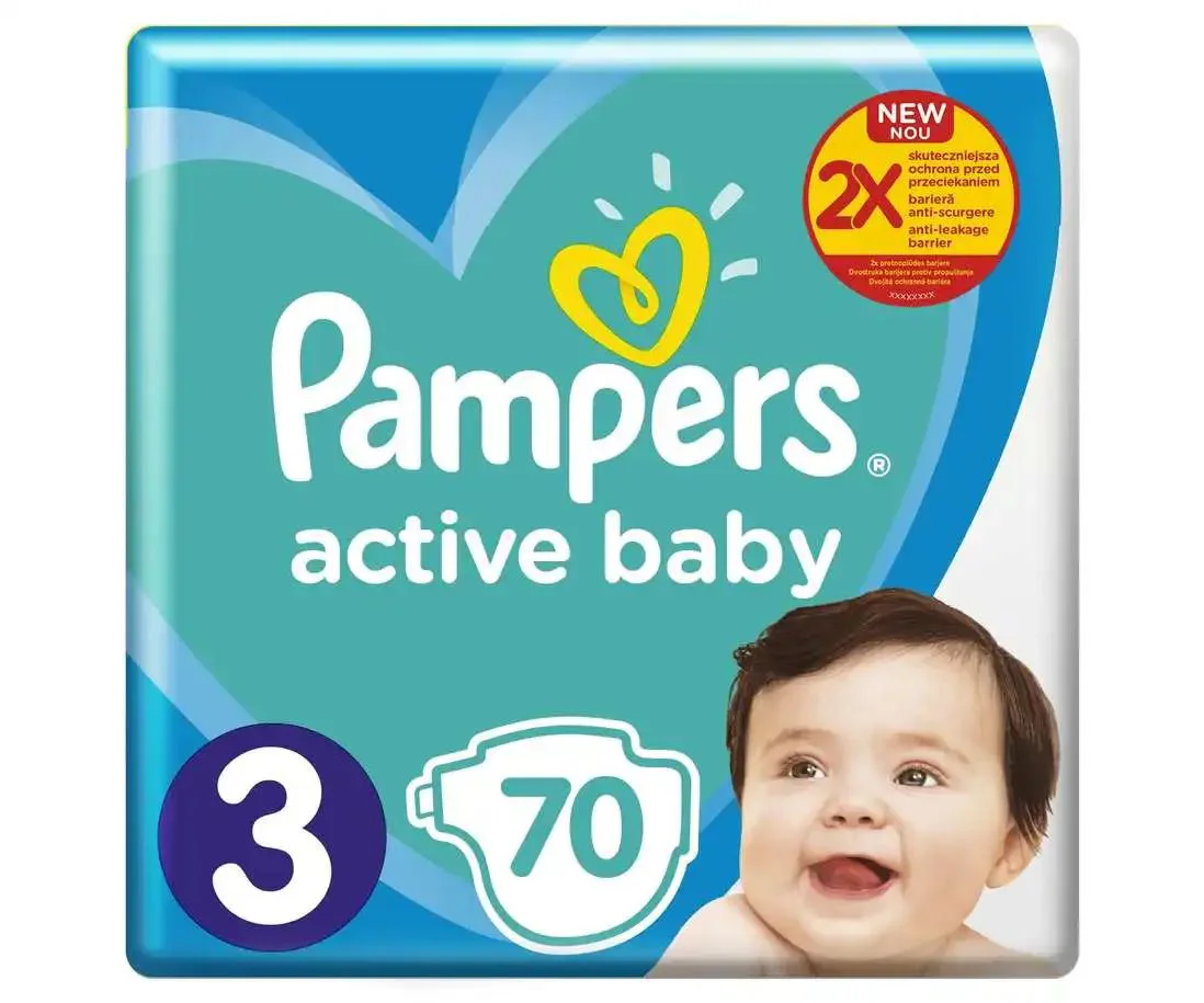 Подгузники Pampers Active Baby 3 Midi (6-10 кг), 70 шт.