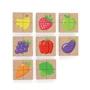 Magneti din lemn Viga Toys Puzzle Fruits, 32 buc. foto