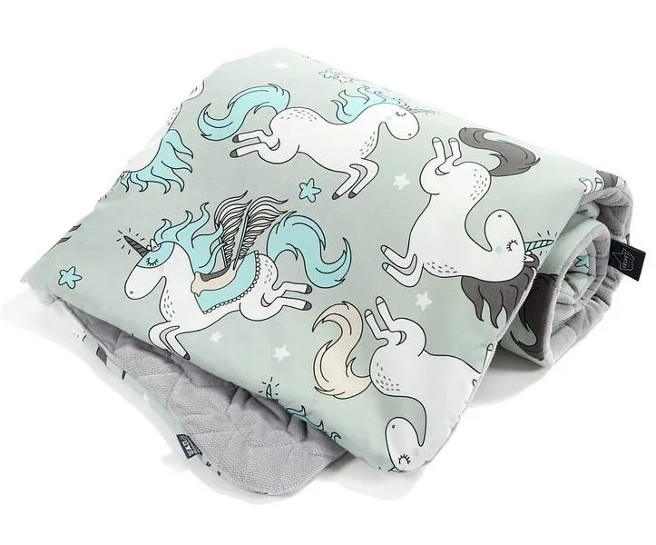 Patura moale La Millou Unicorn Rainbow Knight Dark Grey foto