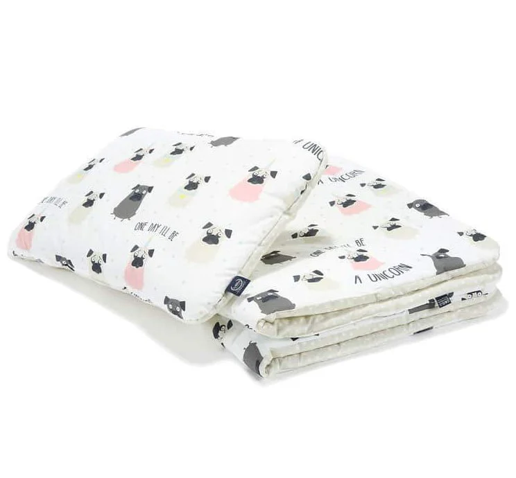 Комплект пухового одеяла и подушки La Millou Doggy Unicorn - Dots foto