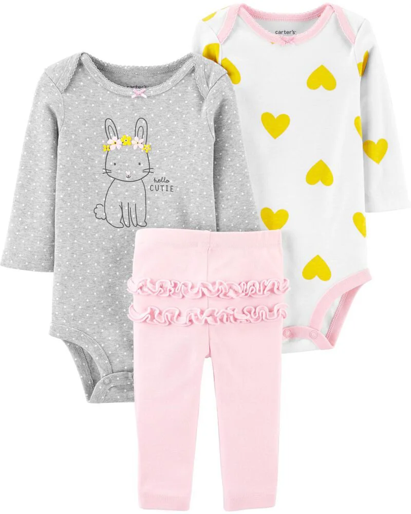 Carter's Set 3 piese Inimioare Pantaloni si 2 body-uri foto