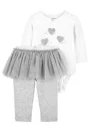 Carter's Set 2 piese Body & Colanti cu fustita tutu Inimioare foto