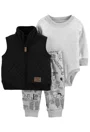 Carter's Set 3 piese Constructii - vesta, pantaloni si body foto
