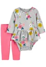 Carter's Set 2 piese Pantaloni si body Flori foto