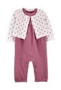 Carter's Set 2 piese Salopeta roz si cardigan foto