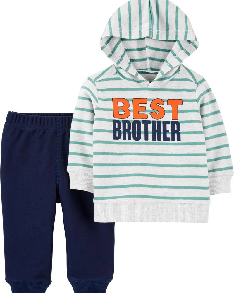 Carter's Комплект 2 в 1 Best Brother - кофта с капюшоном и штаны