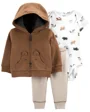 Carter's Set 3 piese bebe hanorac, pantaloni si body Urs foto