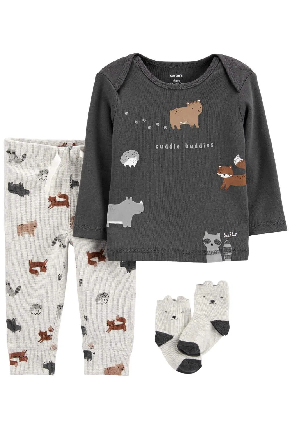 Carter's Set 3 piese Bluza, pantaloni si sosete Animale foto