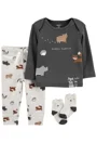 Carter's Set 3 piese Bluza, pantaloni si sosete Animale foto