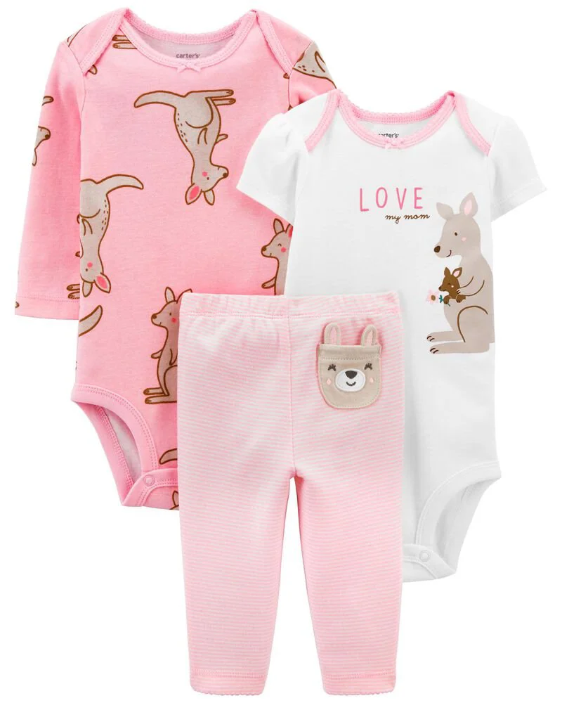 Carter's Set 3 piese Pantaloni si 2 body Cangur foto