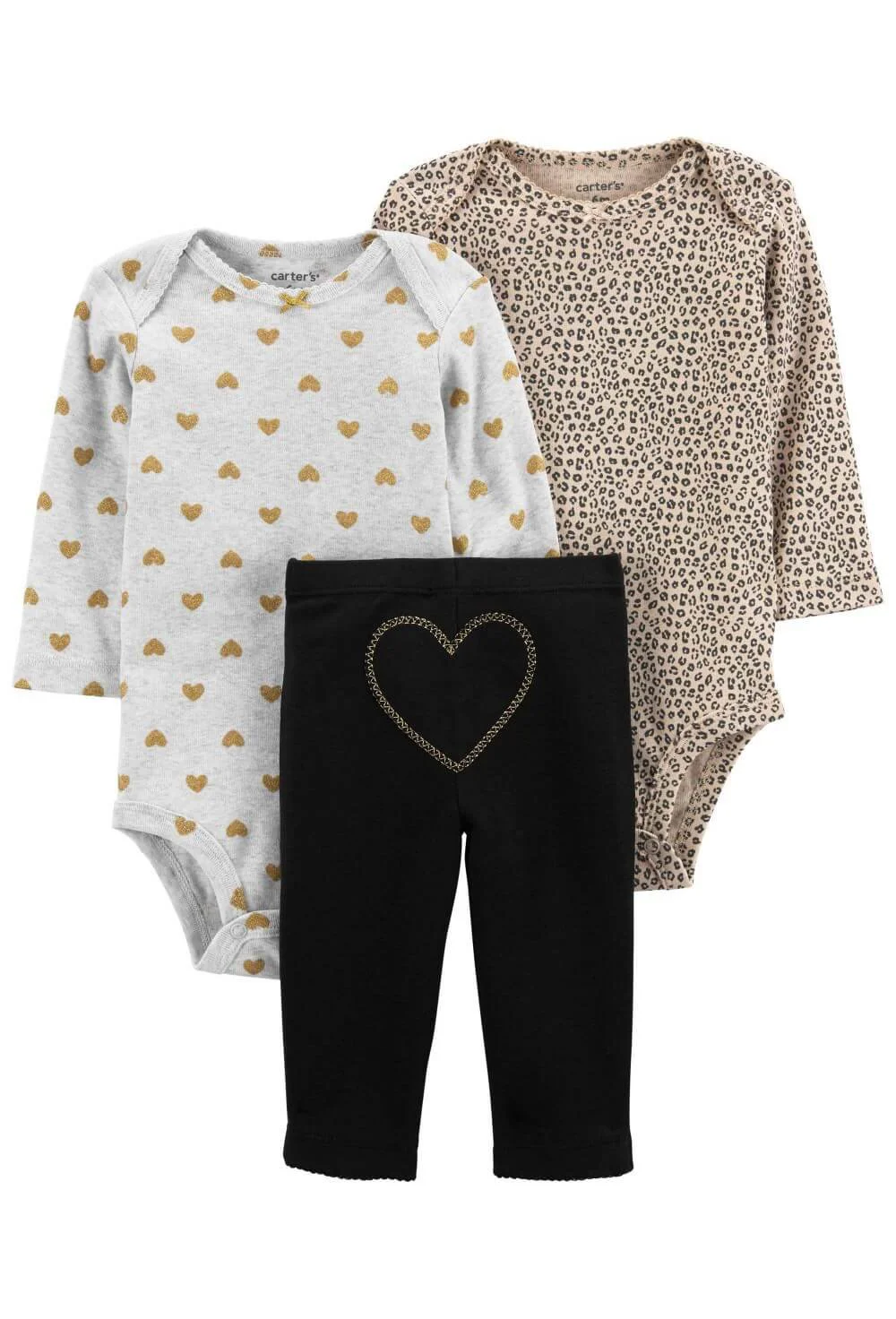 Carter's Set 3 piese Pantaloni si 2 body Inimioare foto