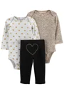 Carter's Set 3 piese Pantaloni si 2 body Inimioare foto