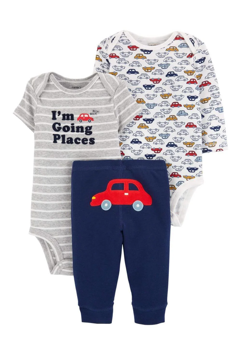 Carter's Set 3 piese Pantaloni si 2 body Masina foto