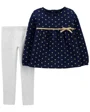 Carter's Set 2 piese Pantaloni si Bluza cu fundita foto